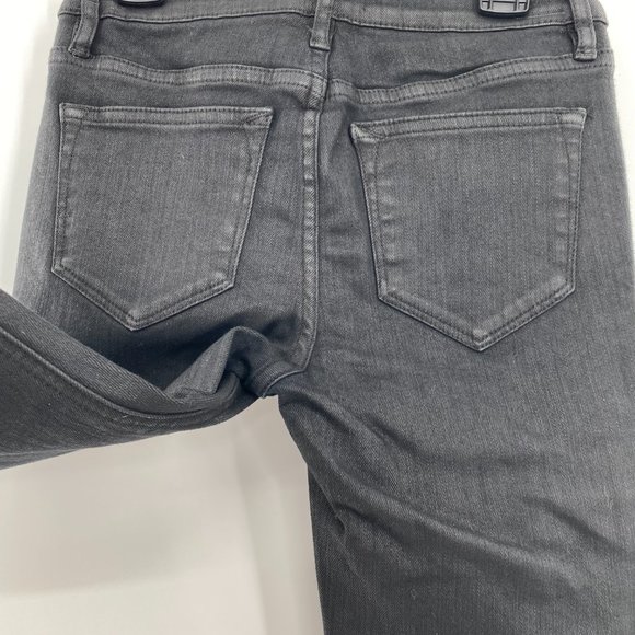 Aqua NWT Bloomingdale's Coated Jackie MId Rise Skinny Jeans Zip Fly Black New - Picture 4 of 9